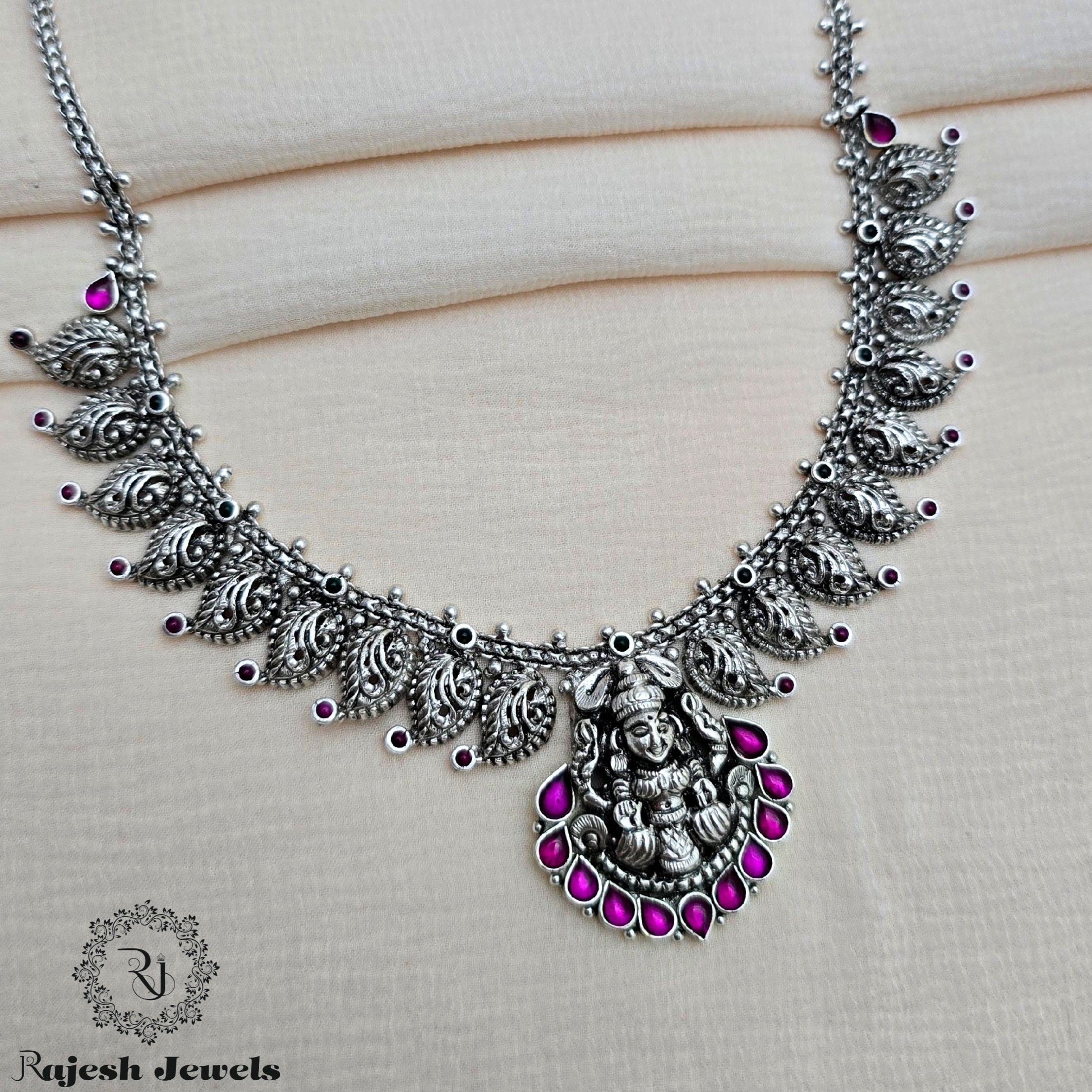Bhagya Lakshmi Oxidised Necklace