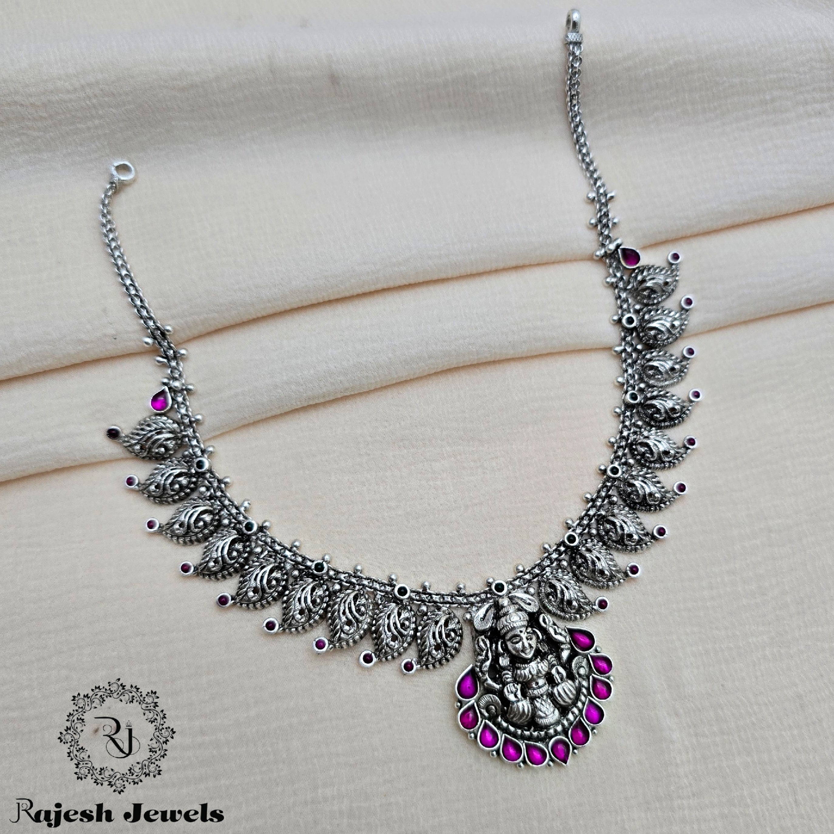 Bhagya Lakshmi Oxidised Necklace