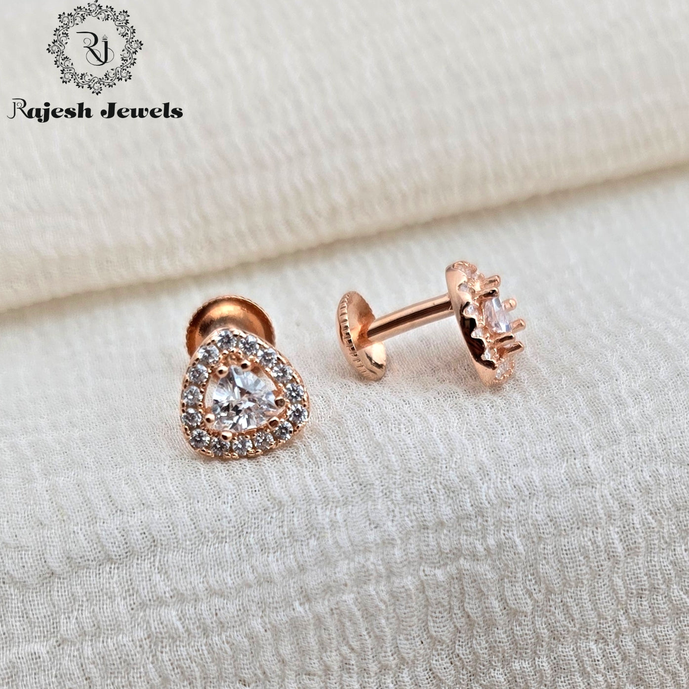 Triangular Minimalistic Cz South Screw Studs