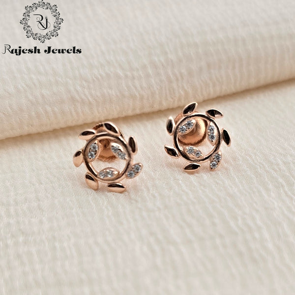 Spinning Rosegold Cz South Screw Studs