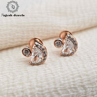 Radiant Rosegold Cz South Screw Studs