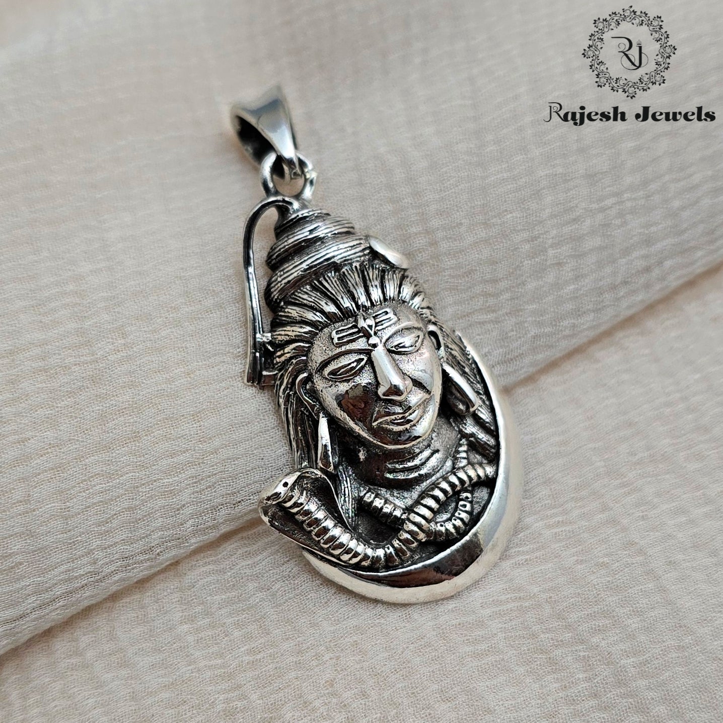 Mahakal Shiv Silver Pendant