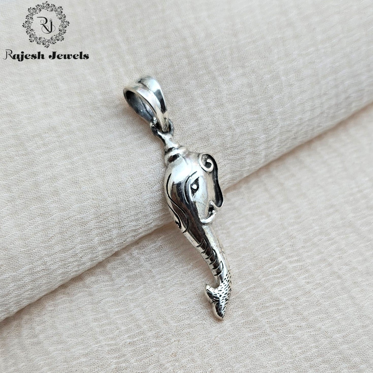 Tusker Ganesha Silver Pendant