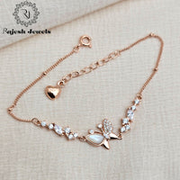 Butterfly Cz Rosegold Bracelet