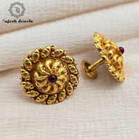 Spinning Gold Plated South Screw Studs