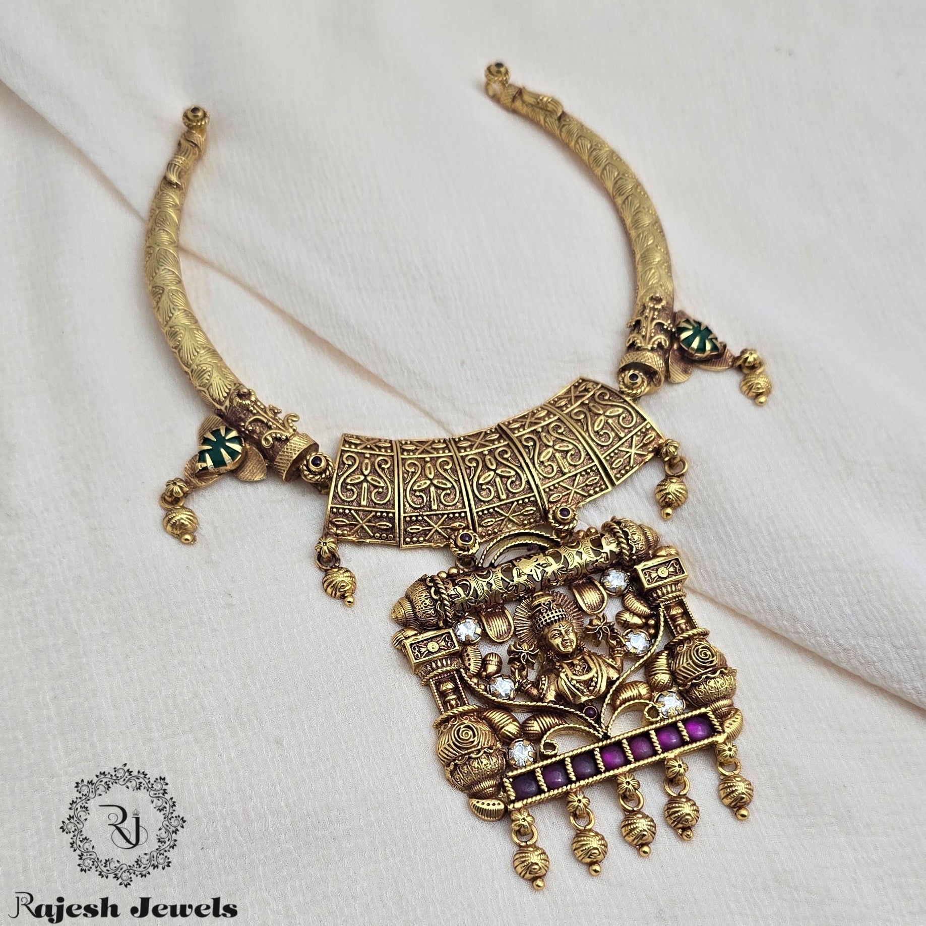 Bhagya Lakshmi Moissanite 3D Neckpiece