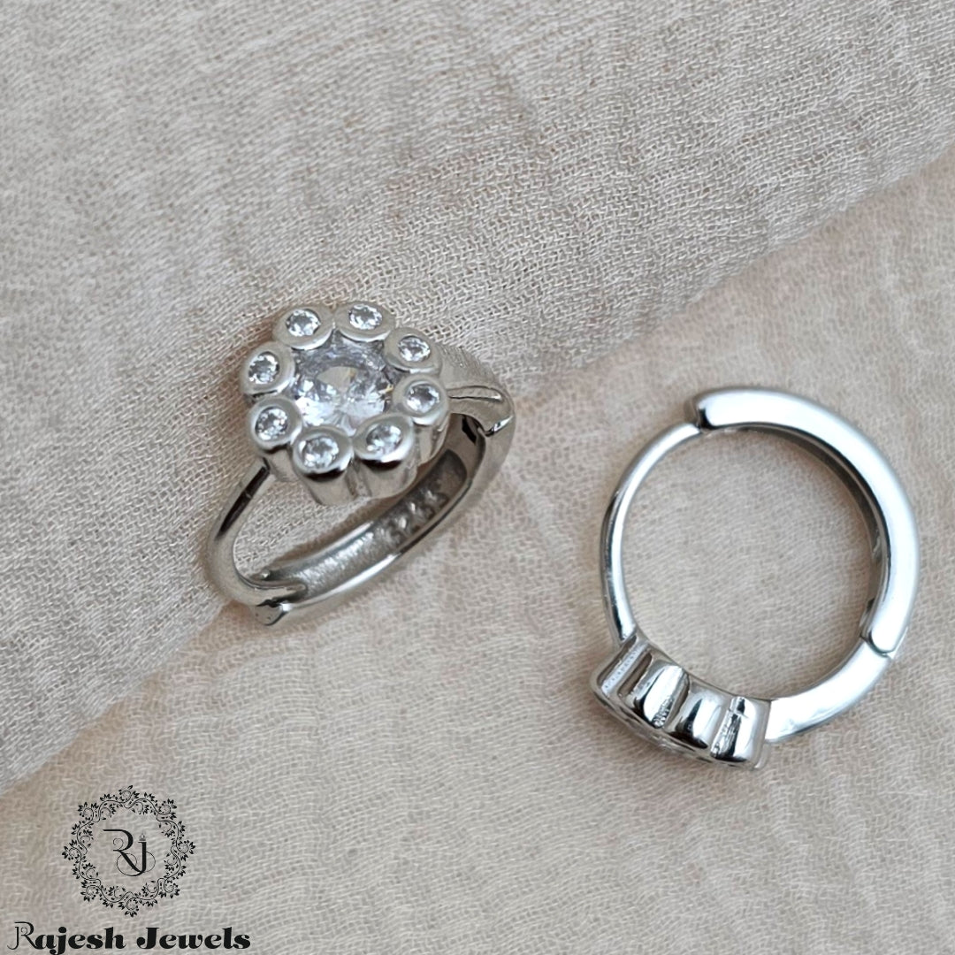 Floral Cz Bali Earrings