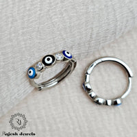 Evil Eye Cz Fusion Bali Earrings