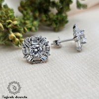 Shining Cz Stud Earrings