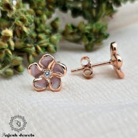 Adorable Floral Rosegold Earrings