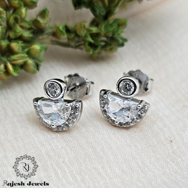 Shimmering Cz Stud Earrings