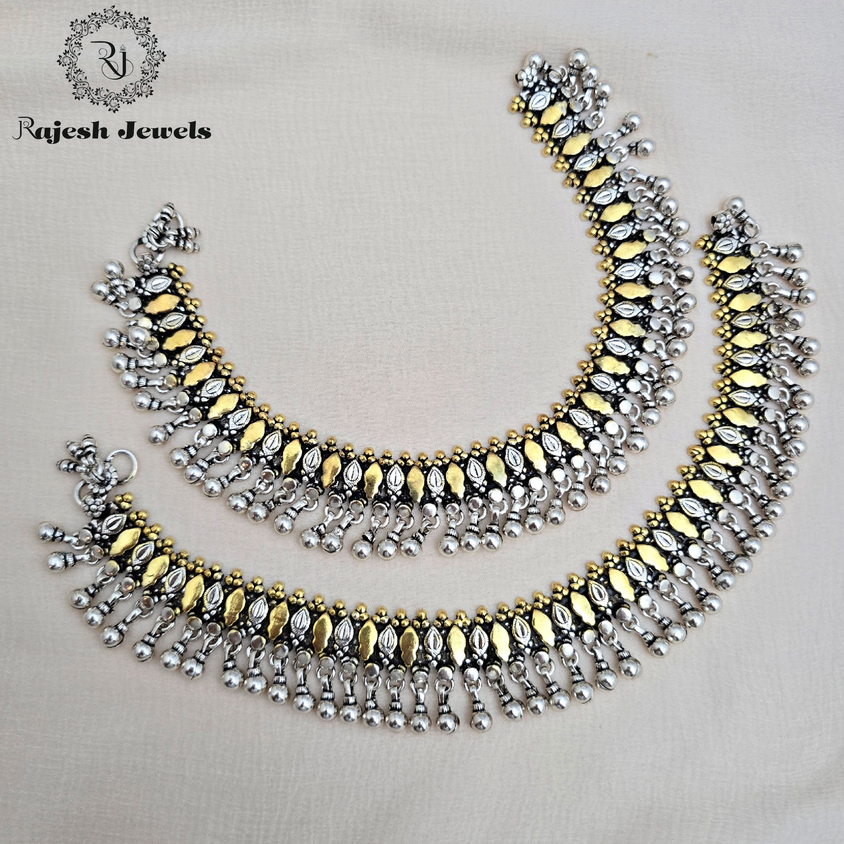 Glorified Dual Tone Oxidised Anklet
