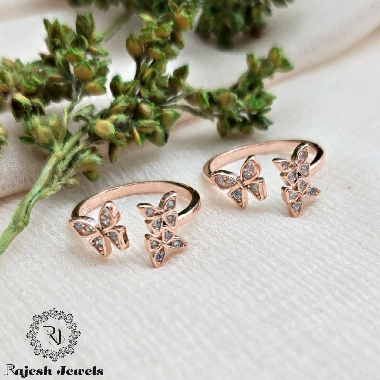 Triplet Rosegold Cz Toerings