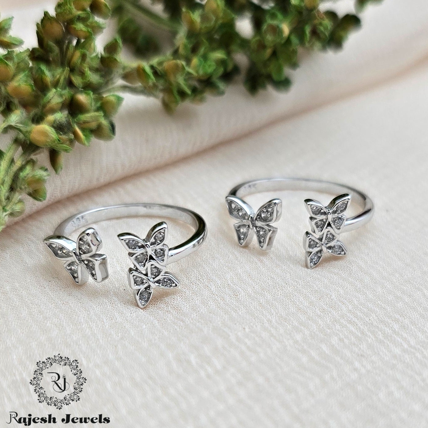Triplet Butterfly Cz Toerings
