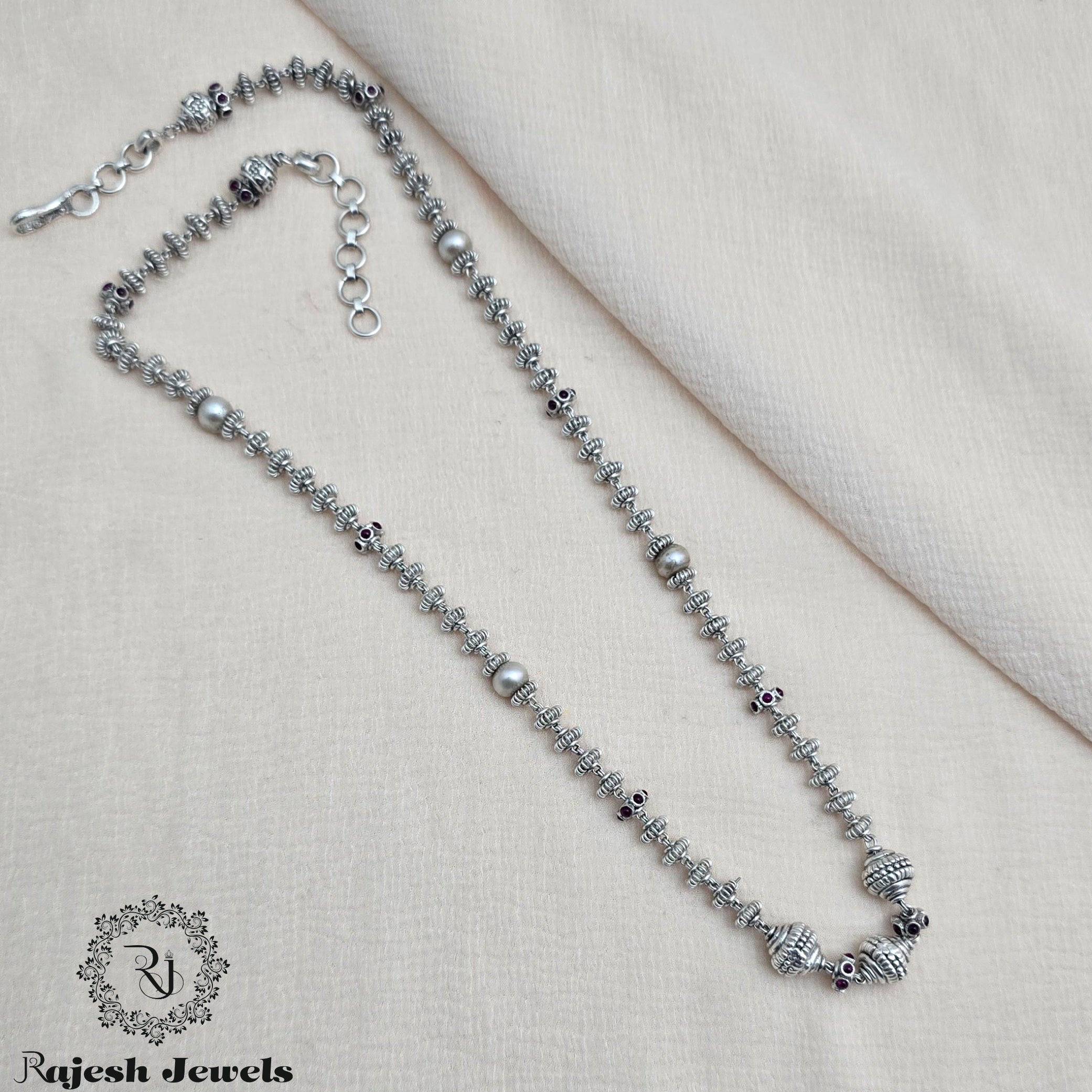 Mohan Mala Oxidised Pearl Chain
