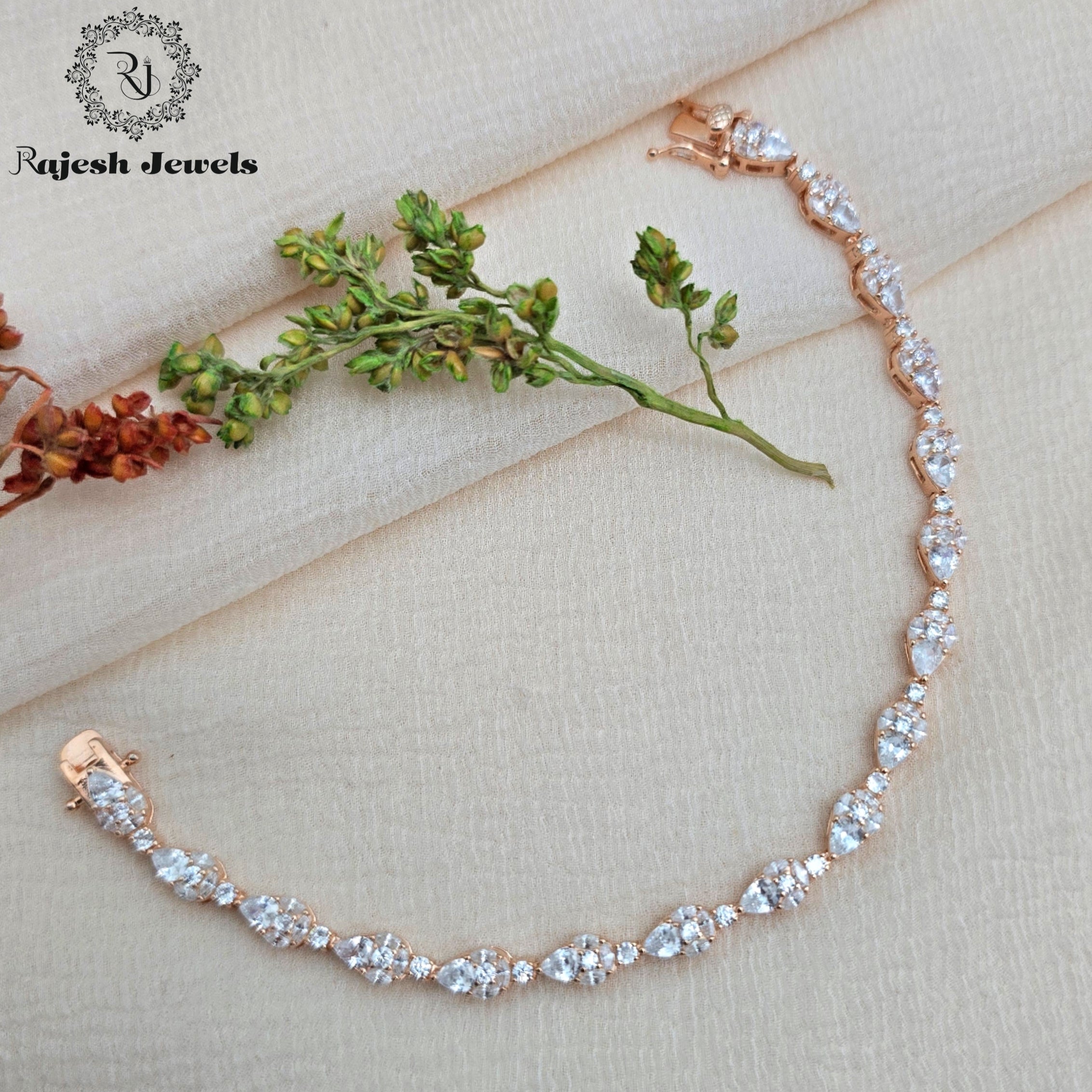 Mesmerizing Rosegold Tennis Bracelet