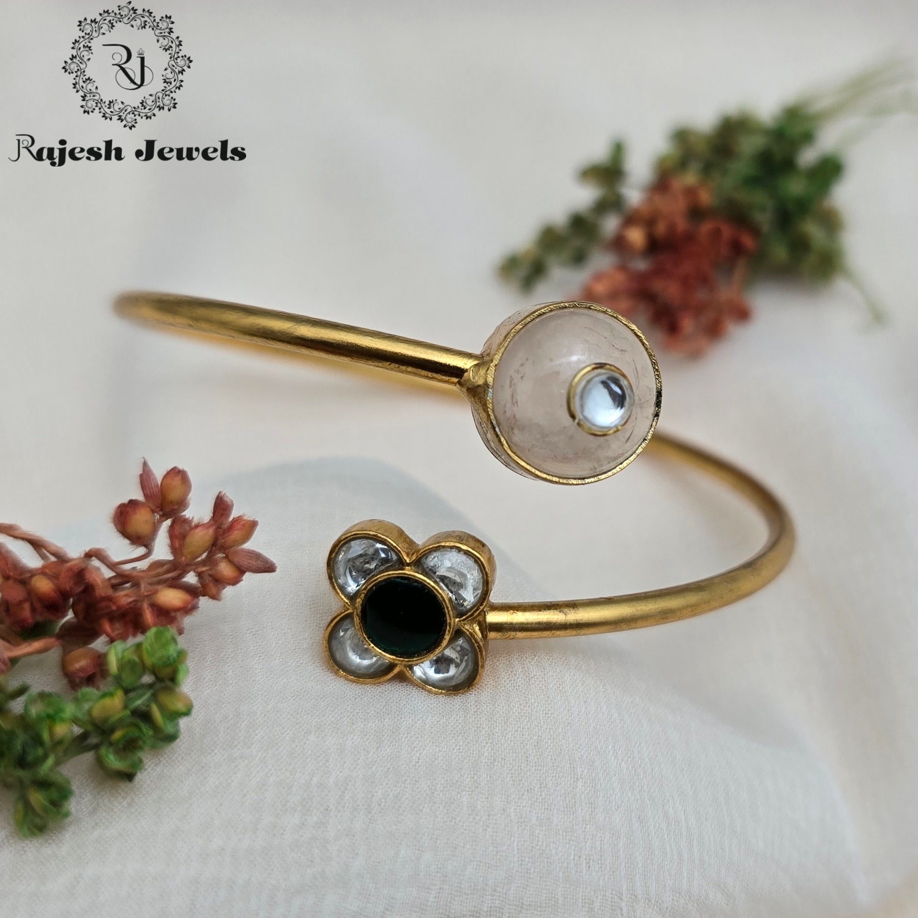 Opulent Kundan Stone Hand Kada