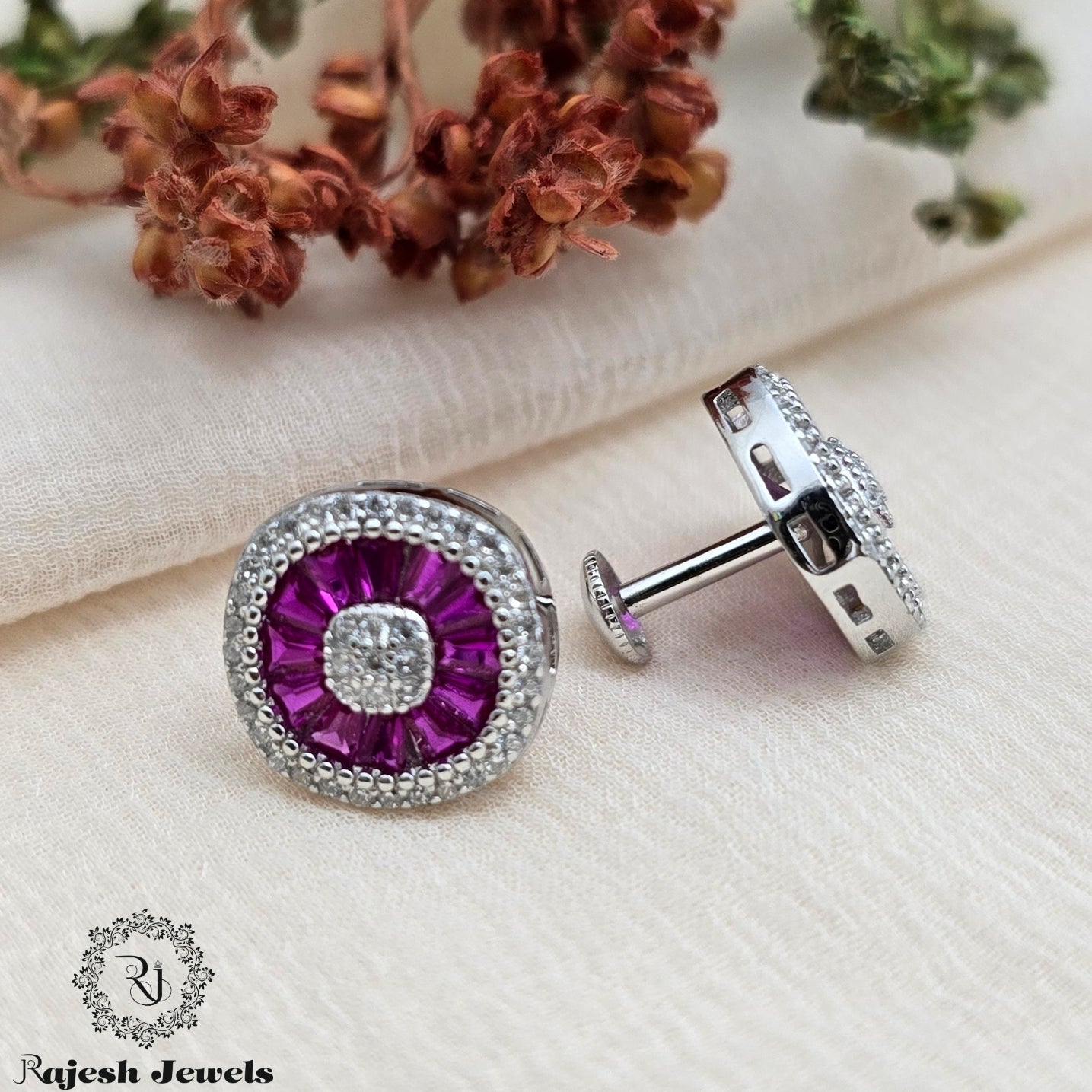 Beautiful Round Cz South Screw Studs