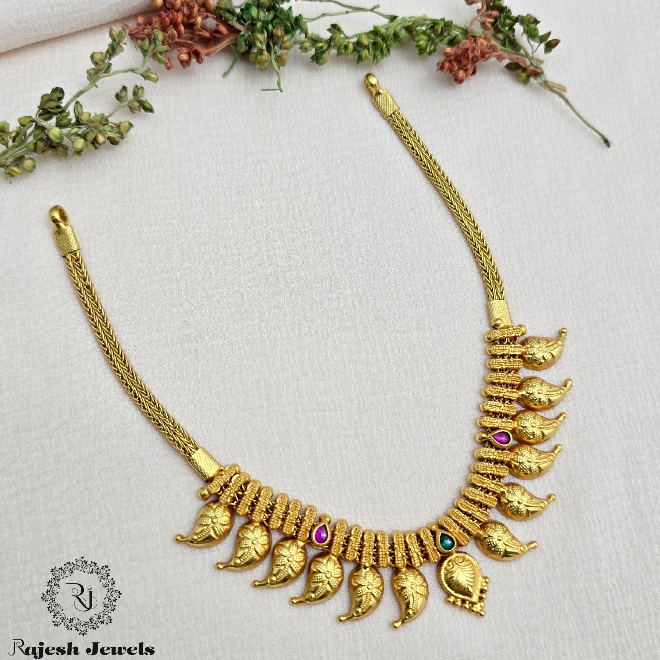Traditional Mango Gold Plated Neckpiece