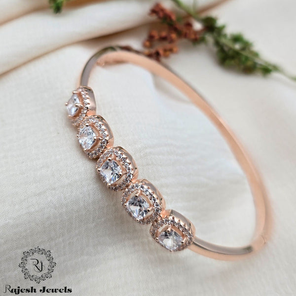 Magnificent Solitaire Rosegold Hand Kada