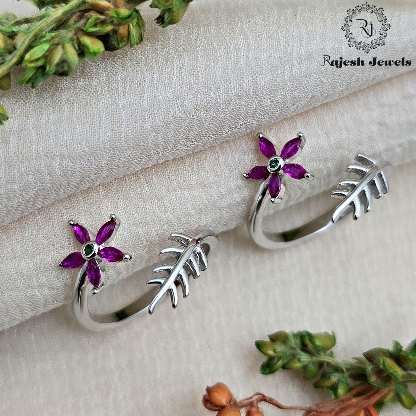 Amazing Floral Cz Toerings