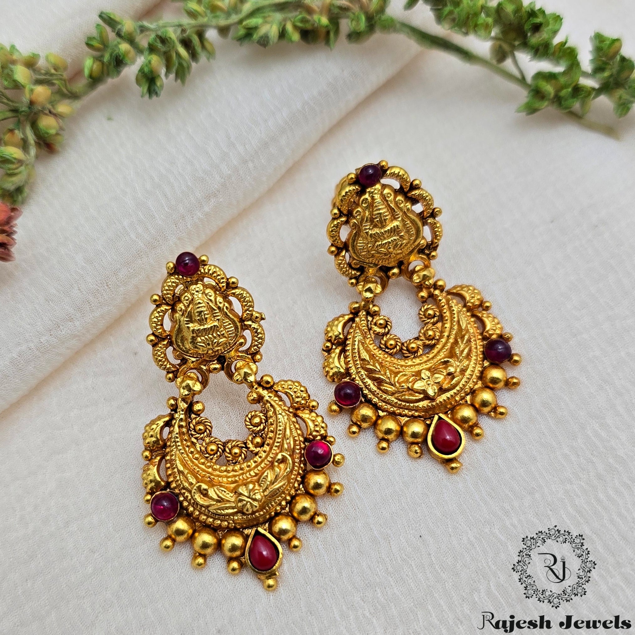 Authentic Chandbali Gold Plated Earrings