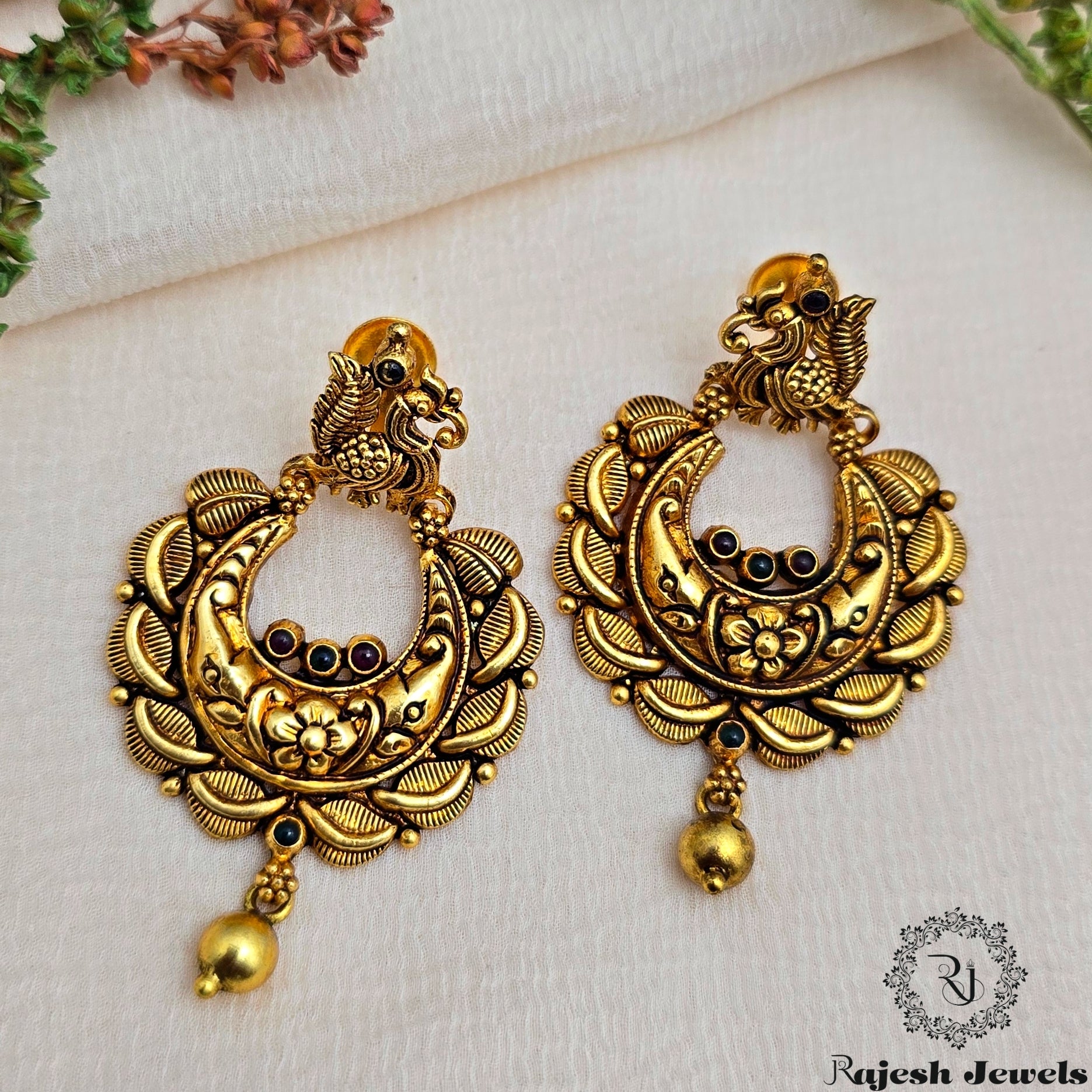 Glorified Gold Plated Chandbali Earrings