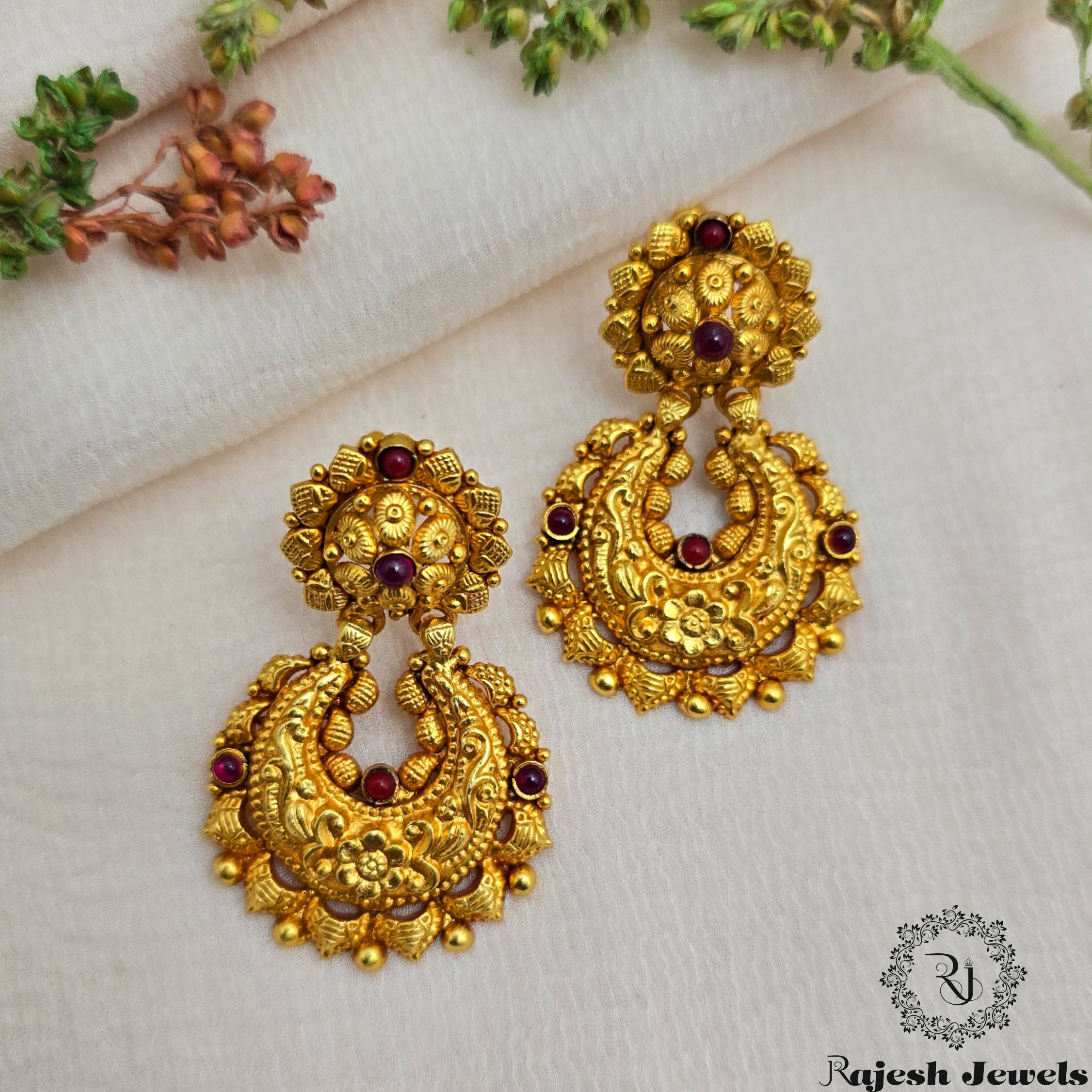 Glorified Gold Plated Chandbali Earrings