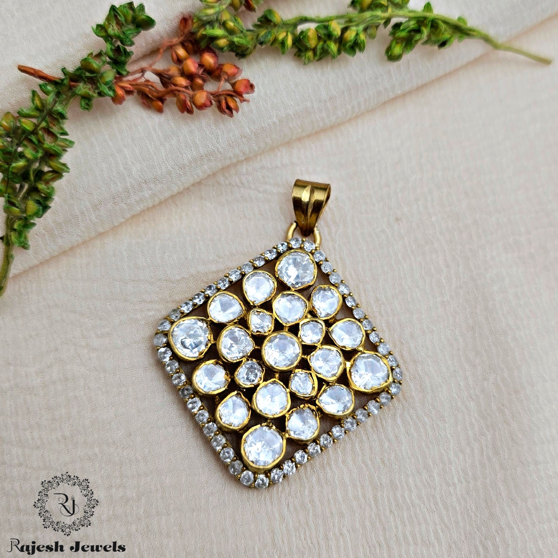 Shimmering Moissanite Silver Pendant