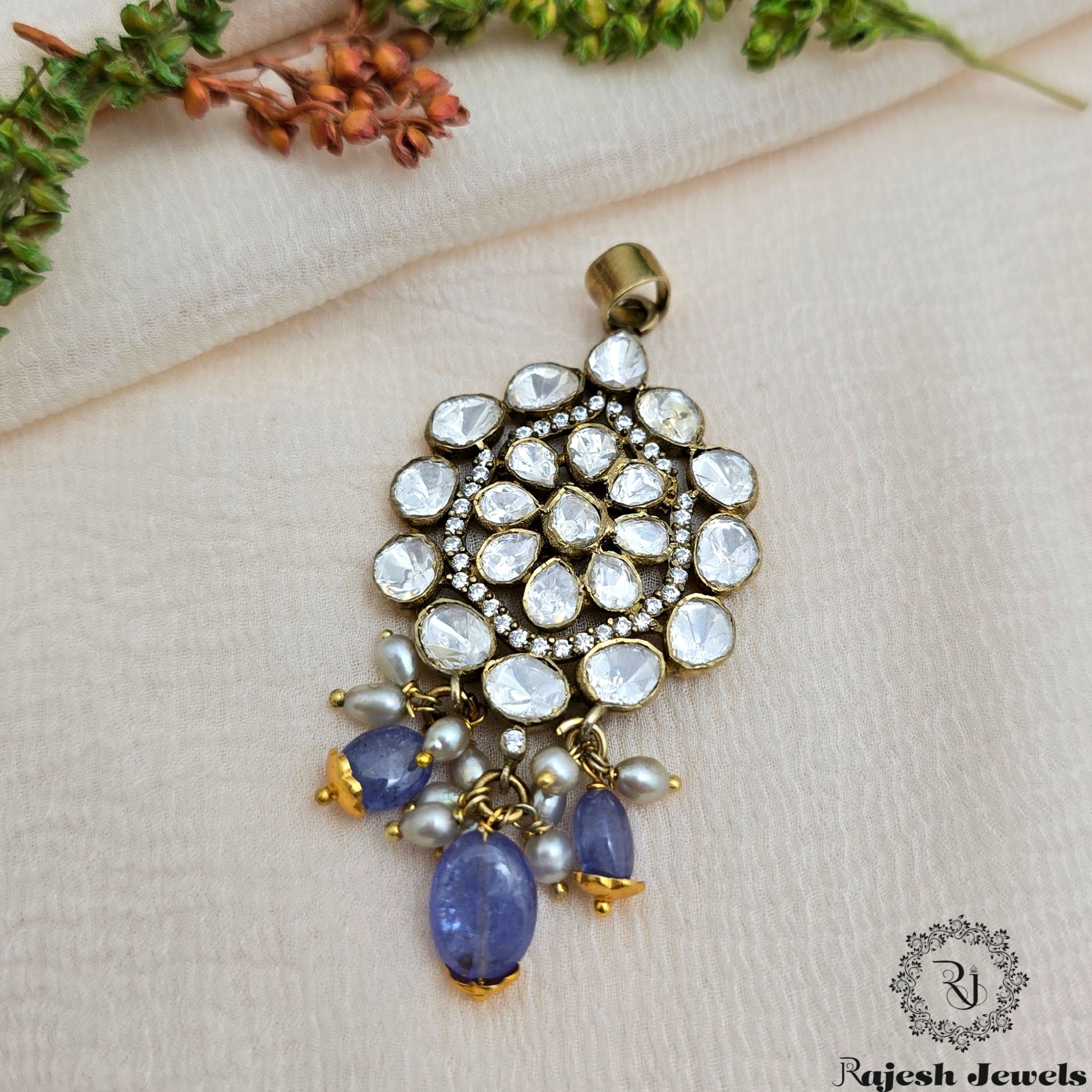 Lavish Moissanite Silver Pendant