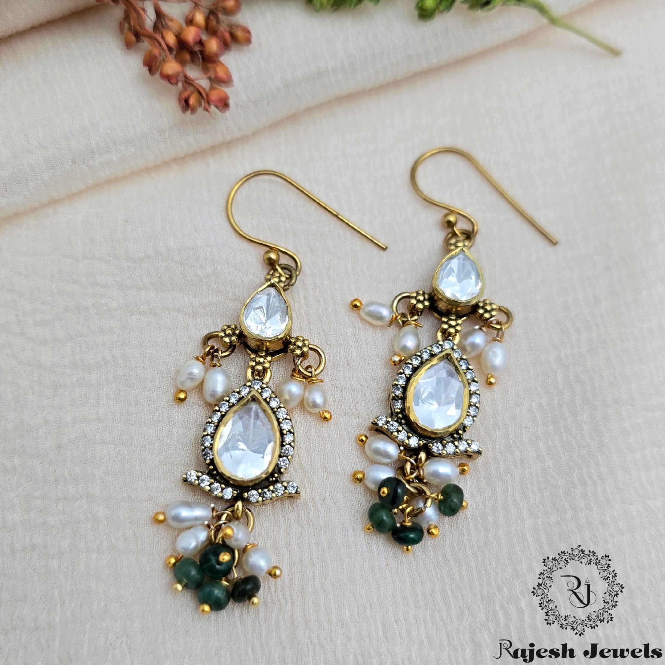 Dazzling Moissanite Silver Hanging Earrings