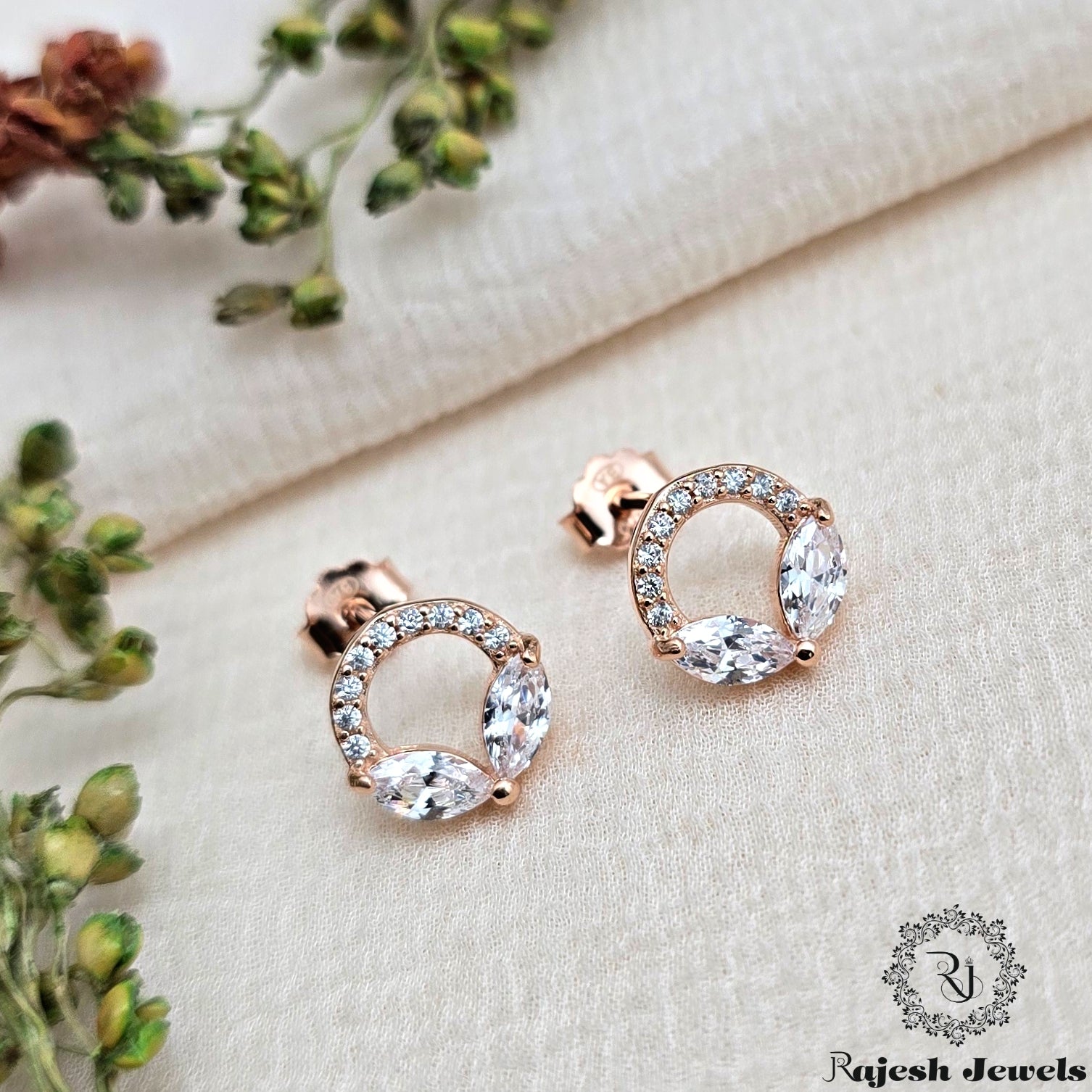 Spellbinding Cz Stud Earrings