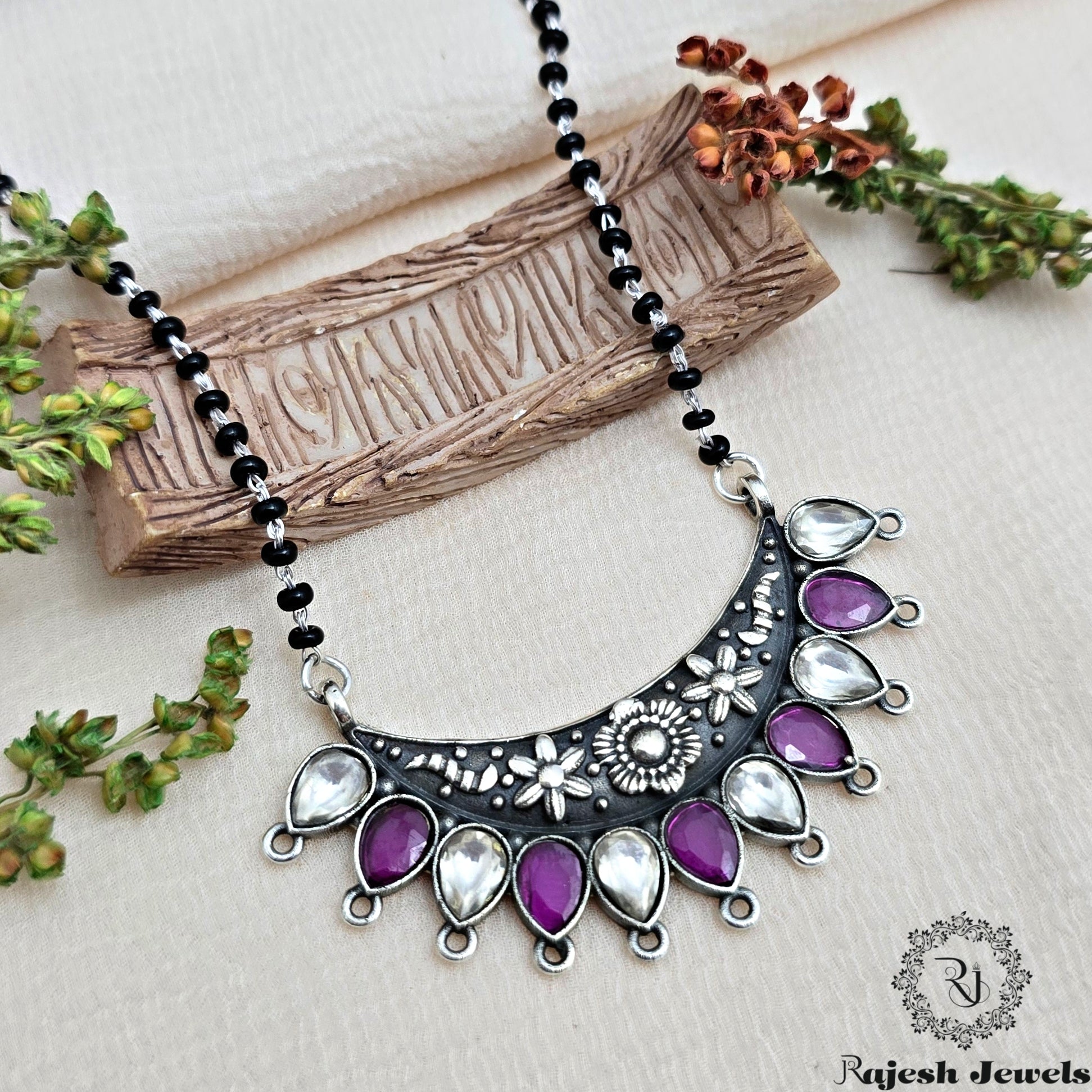 Beautiful Silver Blackbead Mangalsutra