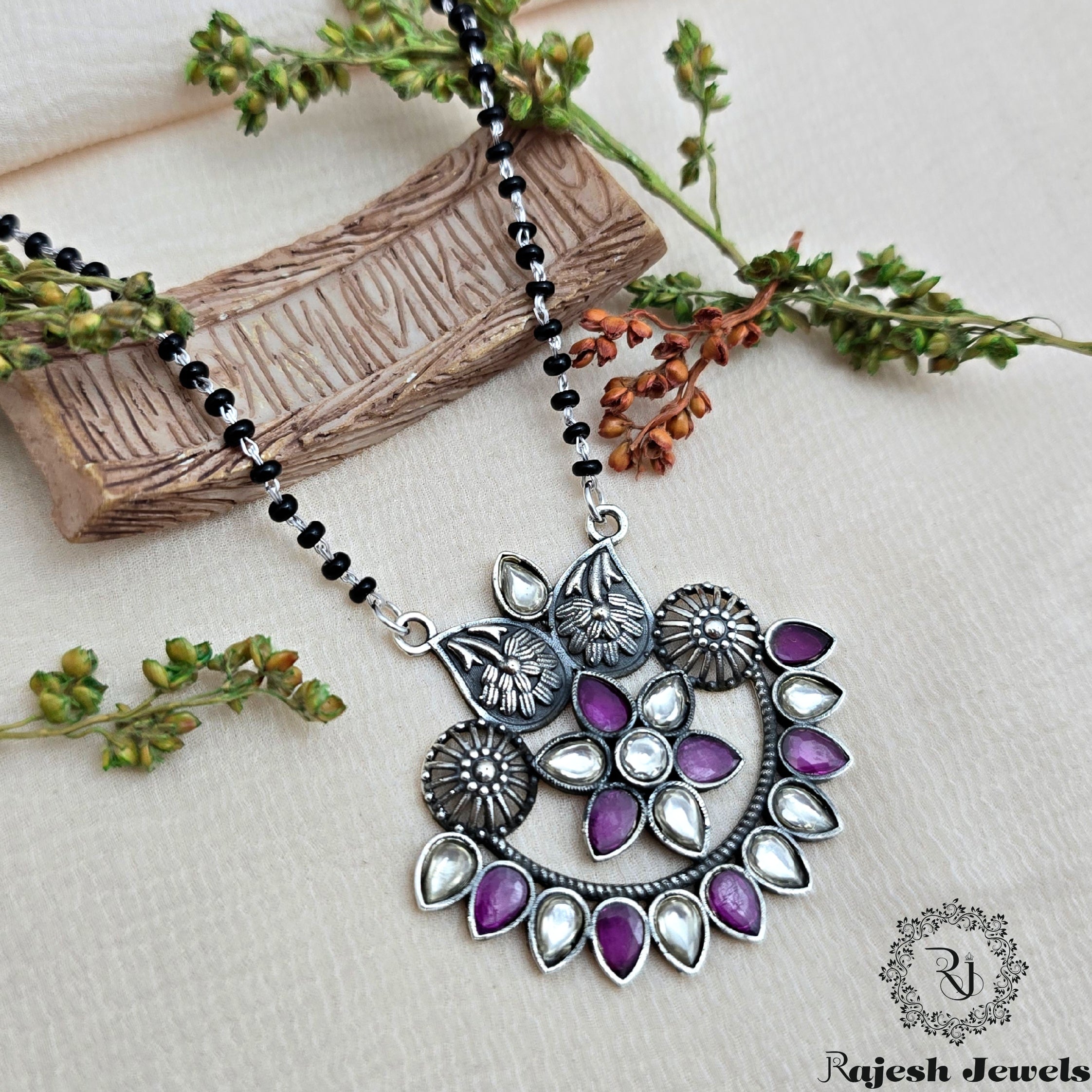 Appealing Silver Blackbead Mangalsutra