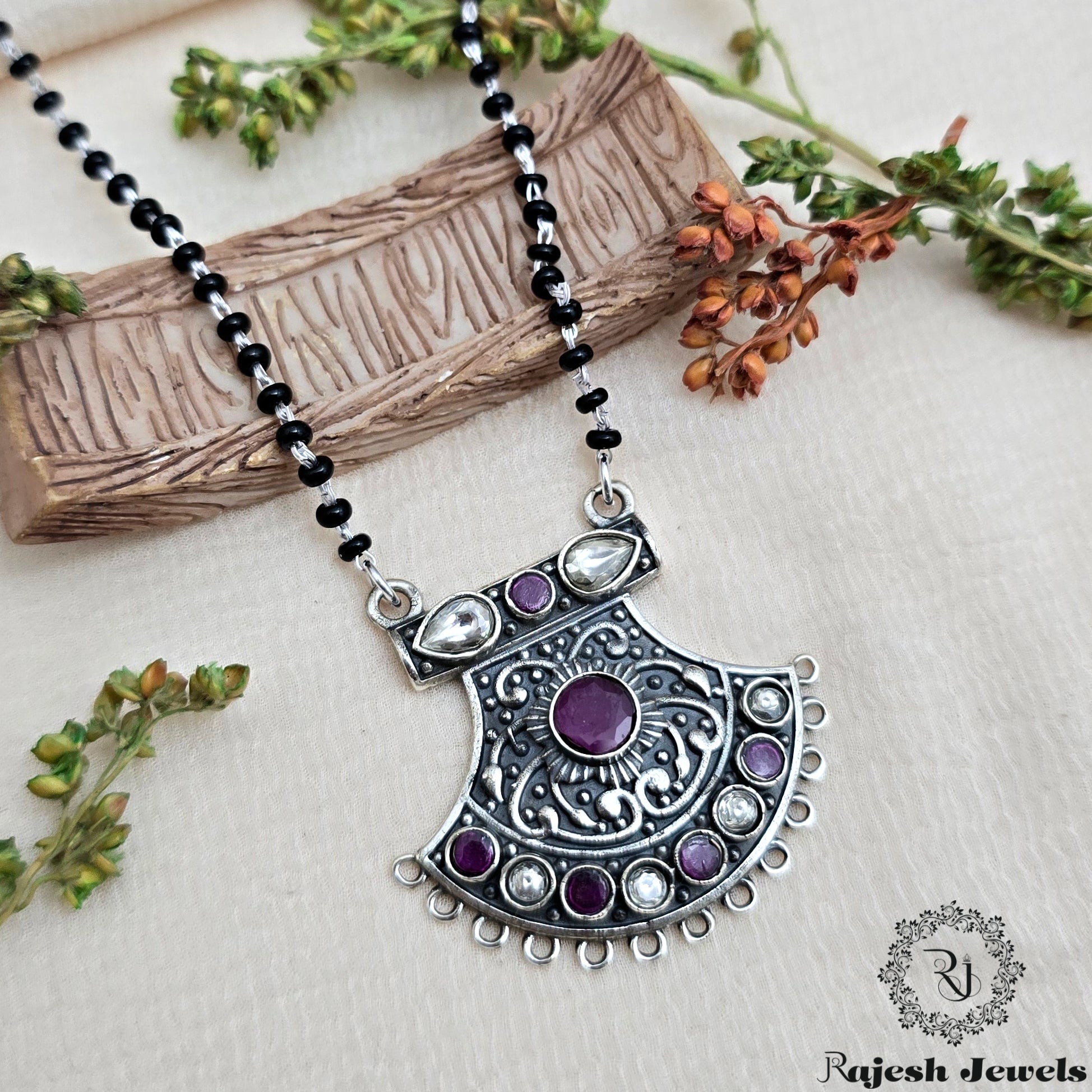 Alluring Oxidised Silver Mangalsutra