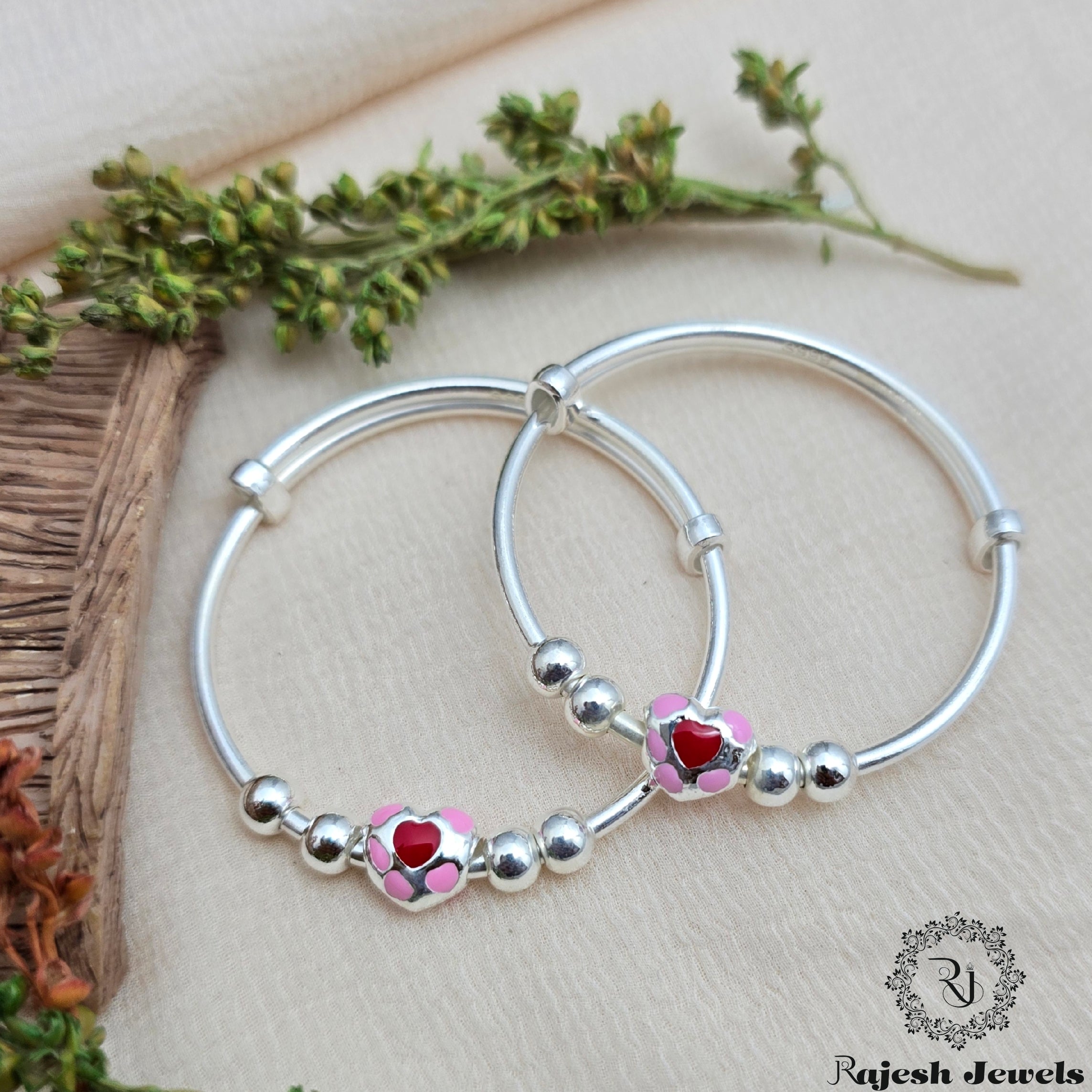 Cute Little Heart 999 Purity Kid's Kada