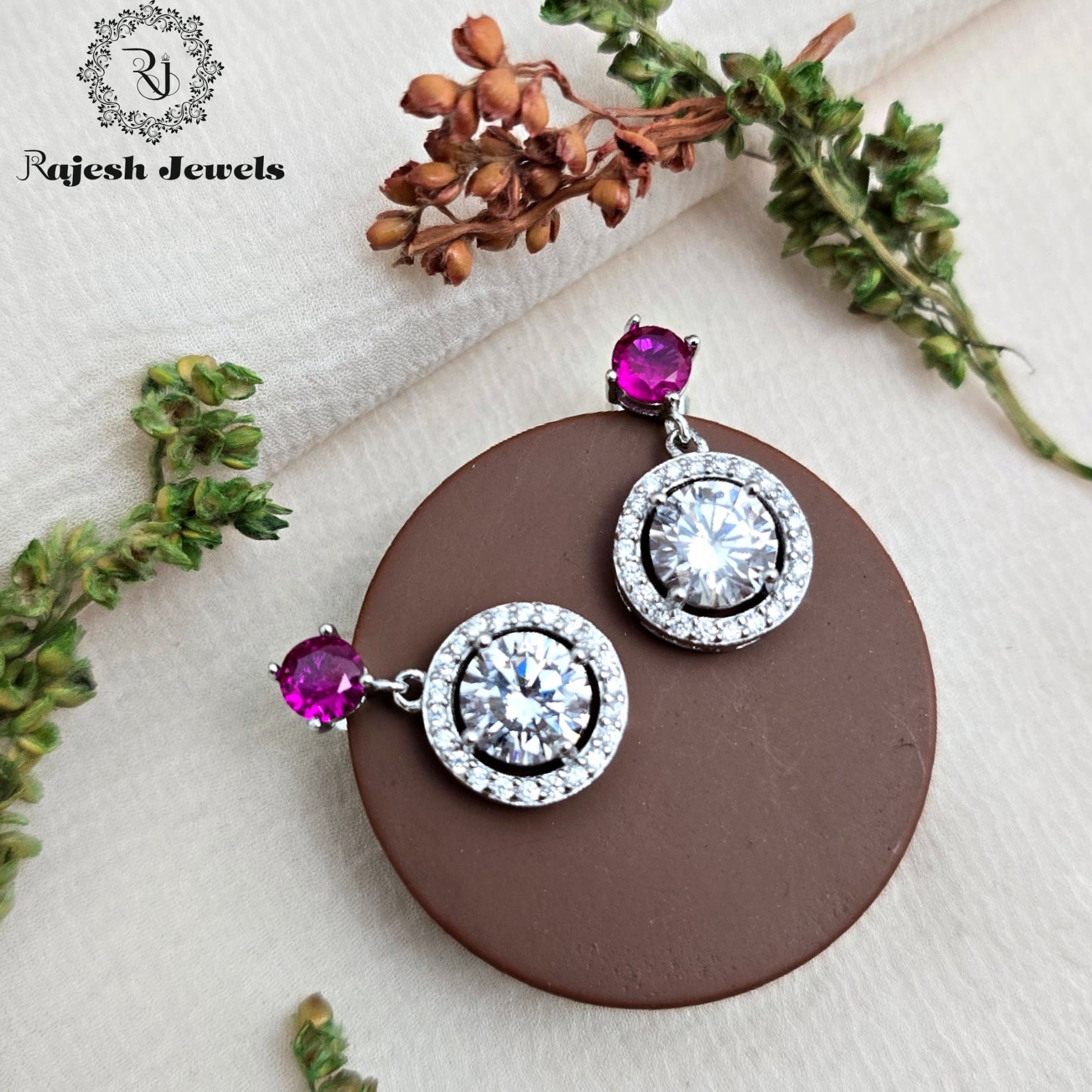Dainty Solitaire Silver Hanging Earrings