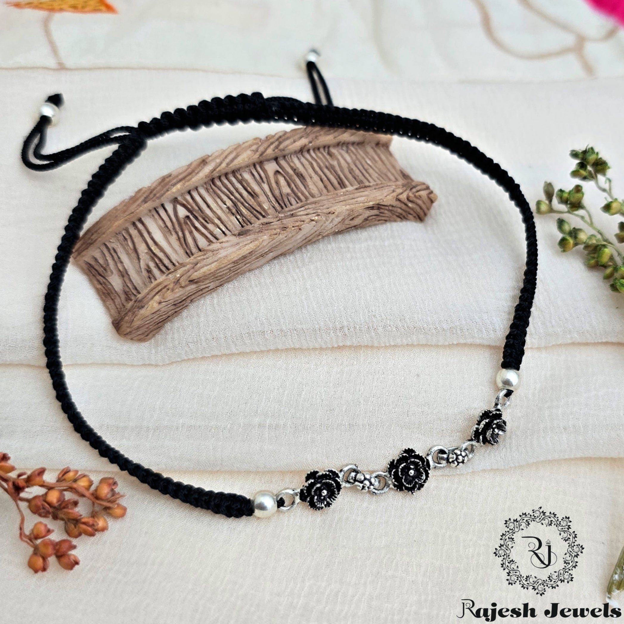 Triple Floral Nazariya Anklet
