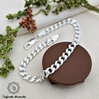 Cuban Sterling Silver Men's Bracelet