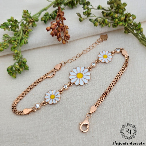 Daisy Rosegold Silver Ladies Bracelet