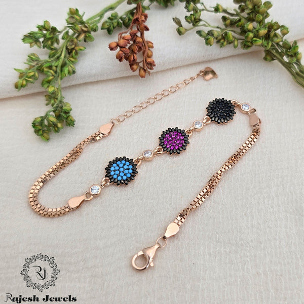 Fantastic Rosegold Ladies Silver Bracelet