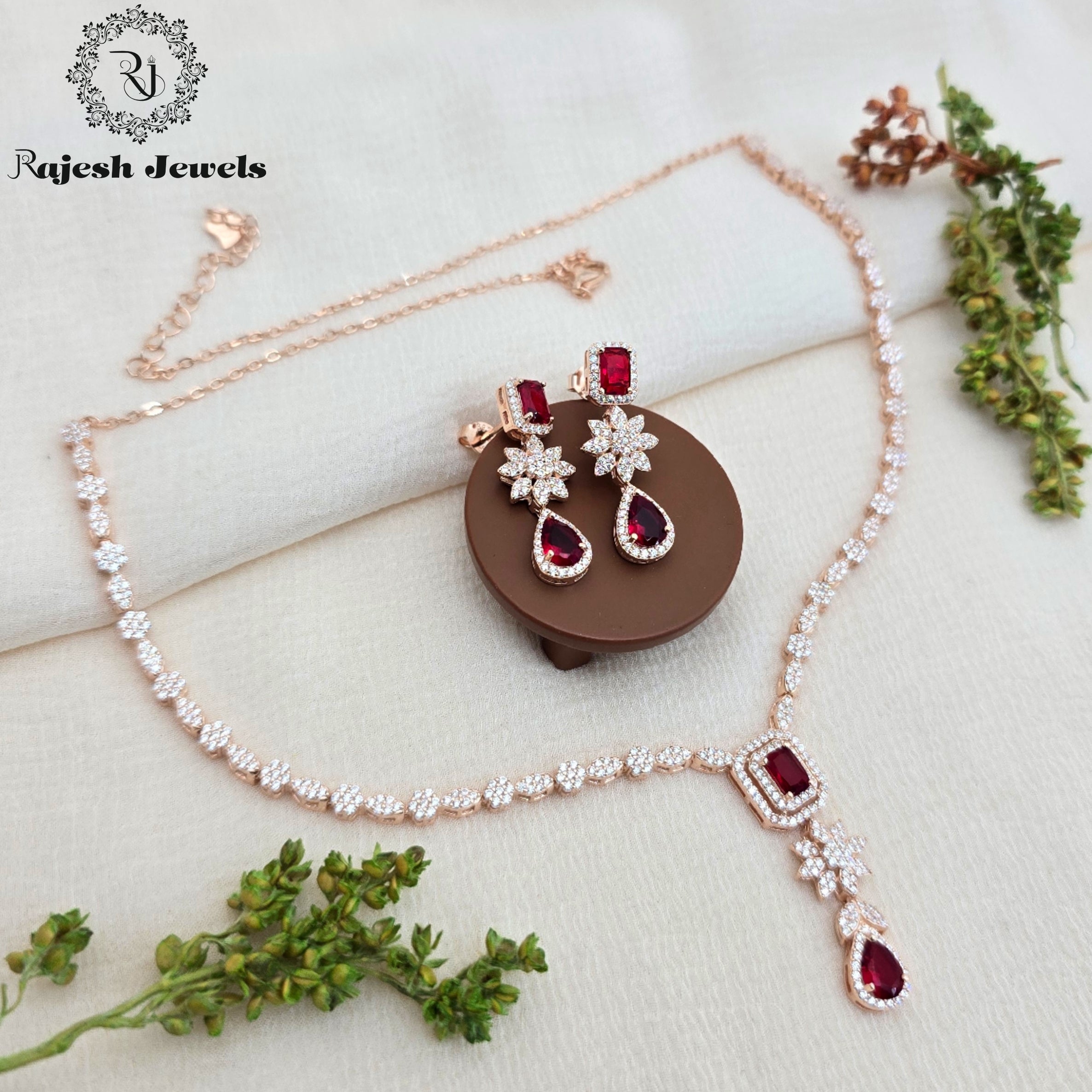Blissful Cz Minimalistic Rosegold Neckpiece