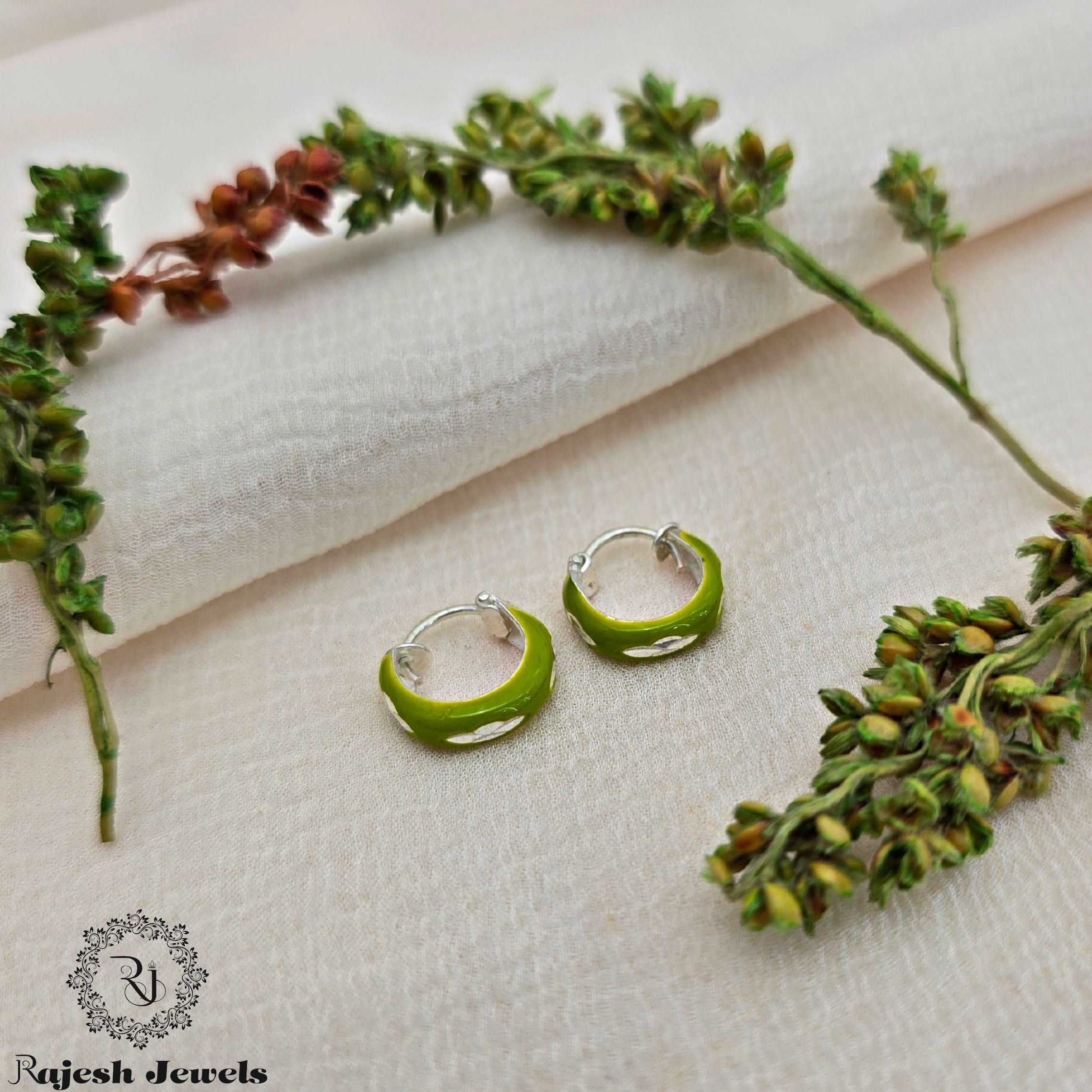 Graceful Green Bali Earrings
