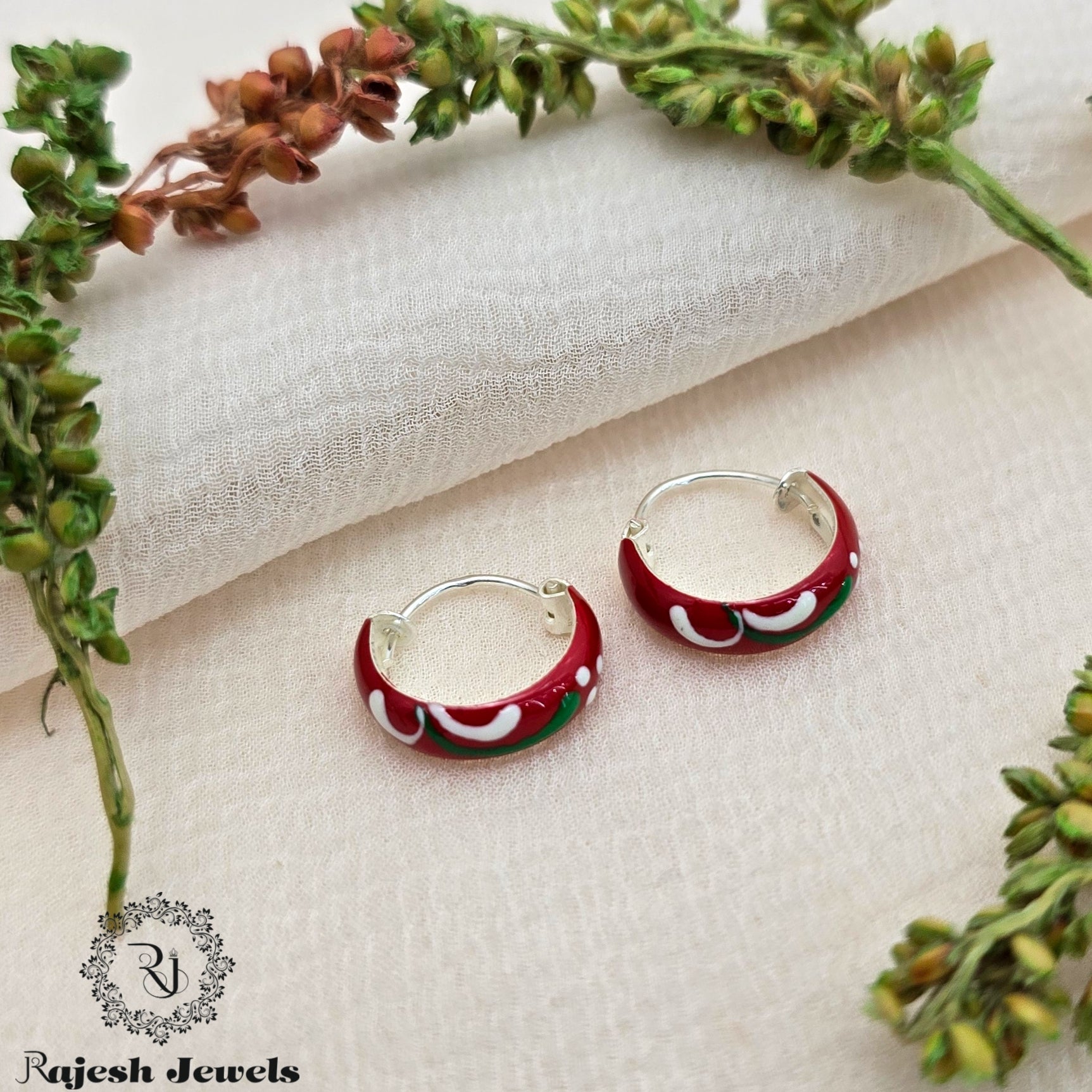 Radiant Red Bali Earrings