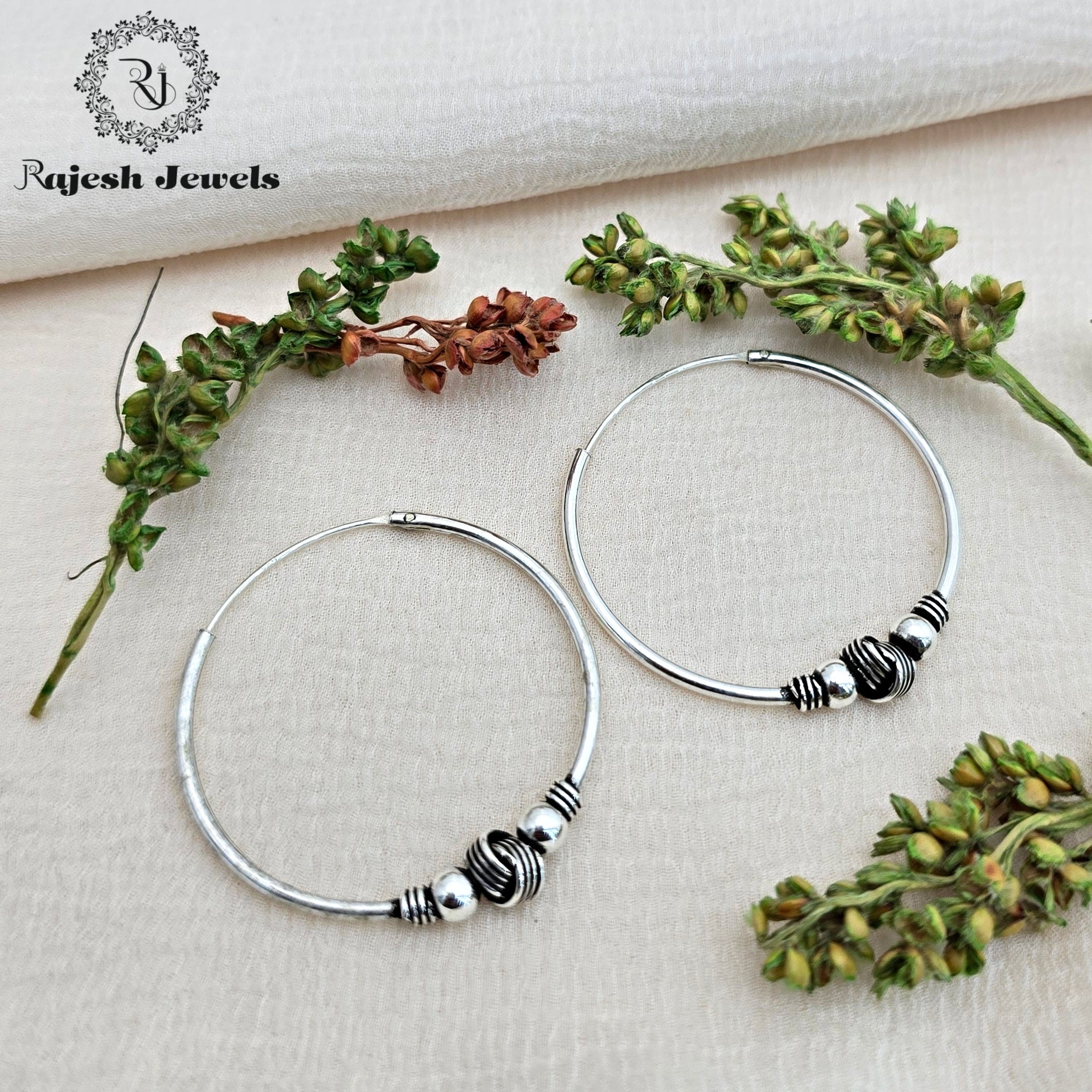 Pleasing Oxidised Bangle Bali Earrings