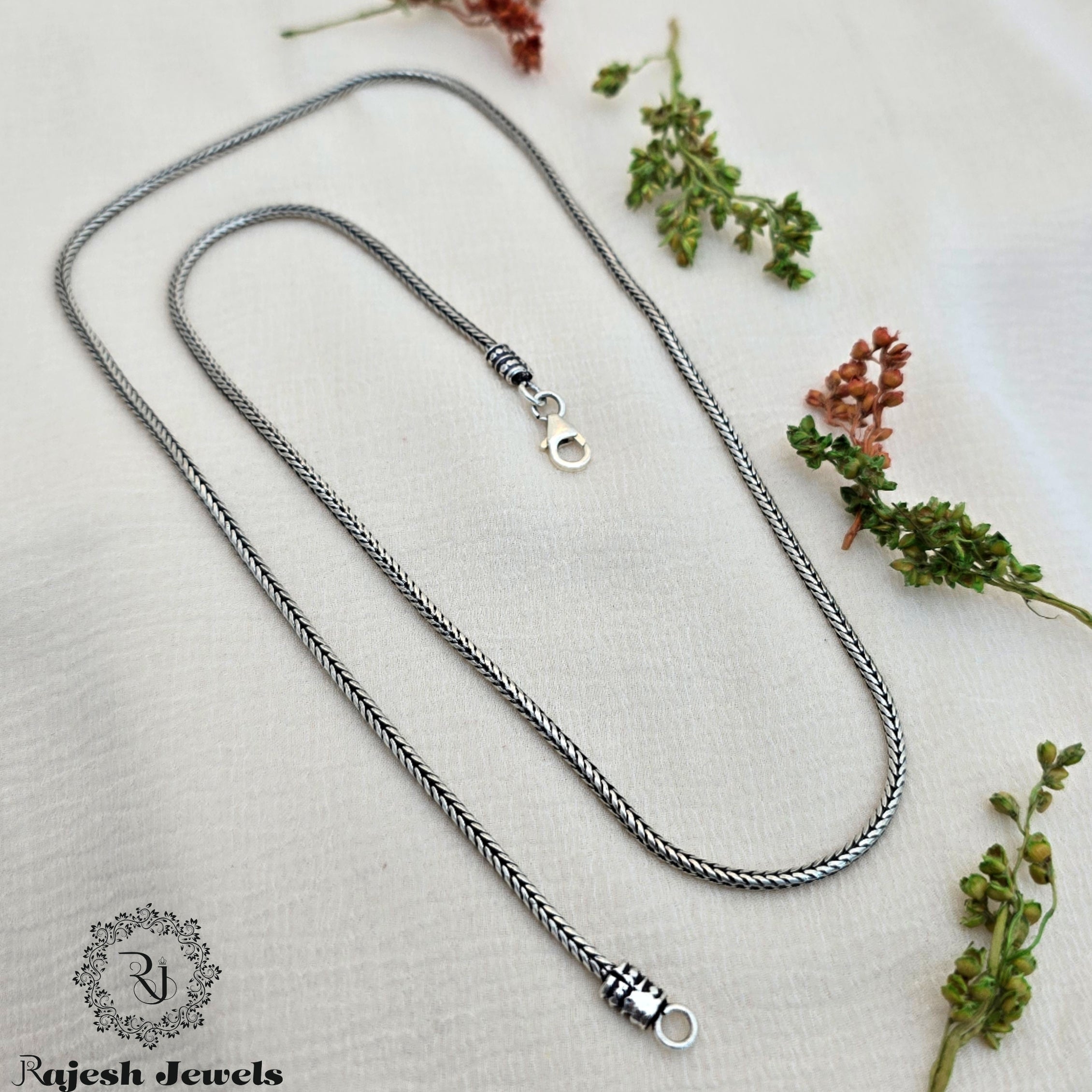 Mesmerizing Oxidised Silver Neckchain