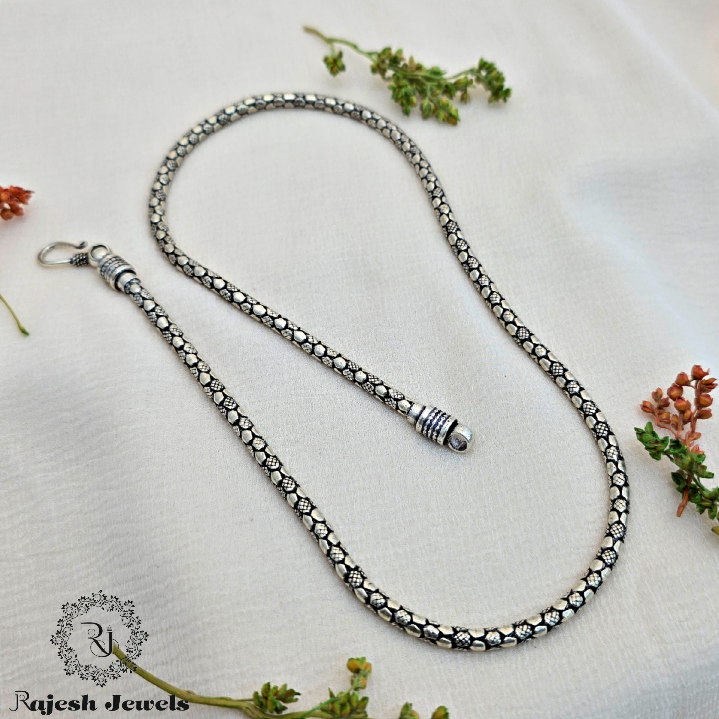 Engraved Oxidised Men's Neckchain