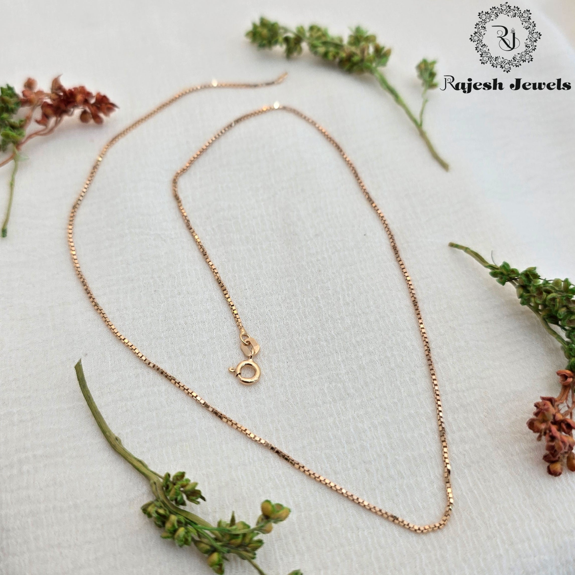 Box Cut Rosegold Neckchain
