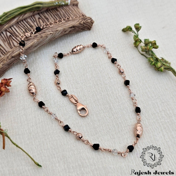Radiant Rosegold Cz Single Nazariya Anklet