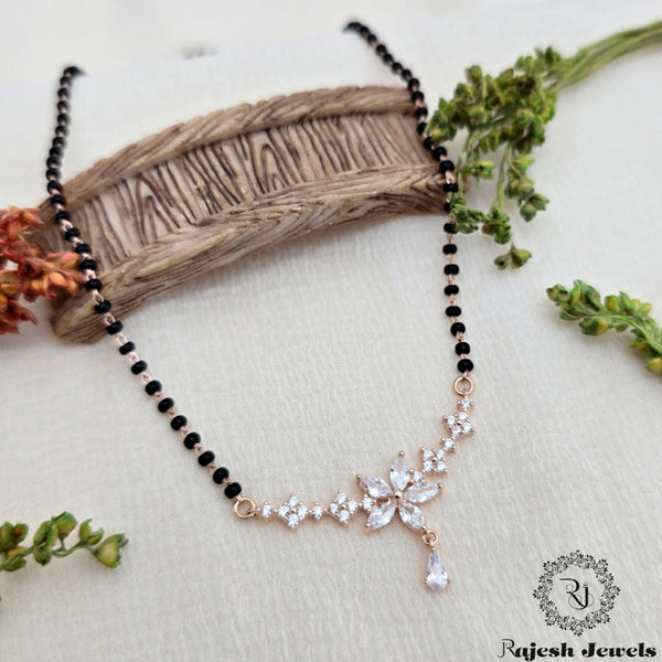 Mesmerizing Cz Rosegold Mangalsutra